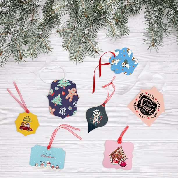 Personalized Metal Photo Ornament — Gooten supplier product image