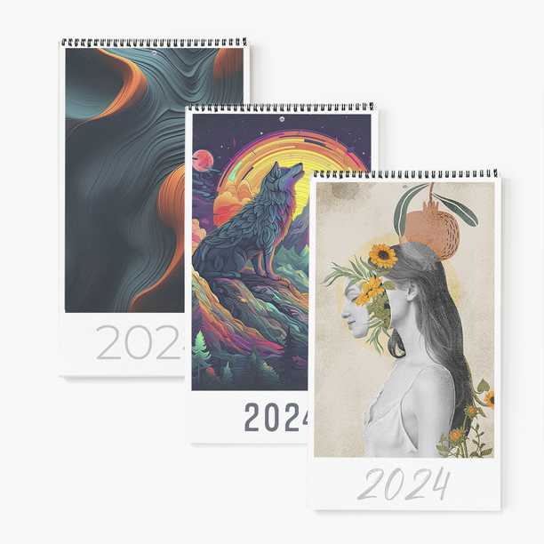 Personalized Family Photo Wall Calendar — Gooten supplier product image